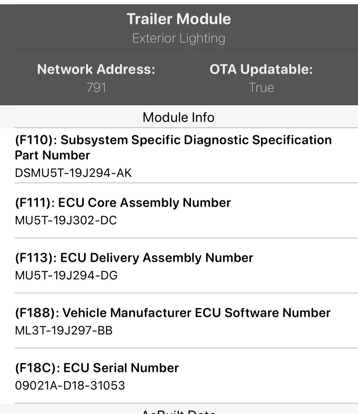Ford F-150 Recall: REPROGRAM INTEGRATED TRAILER RELAY MODULE (Campaign/NHTSA#
22S17/22v193) 015E6B99-8038-4F33-8F81-30B8665B6C2F
