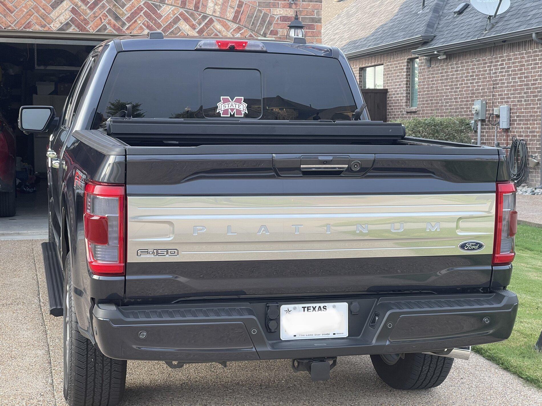 Ford F-150 Platinum Tailgate Plate Wrap 01D6448F-6E26-4134-863E-6C55A77F52B8