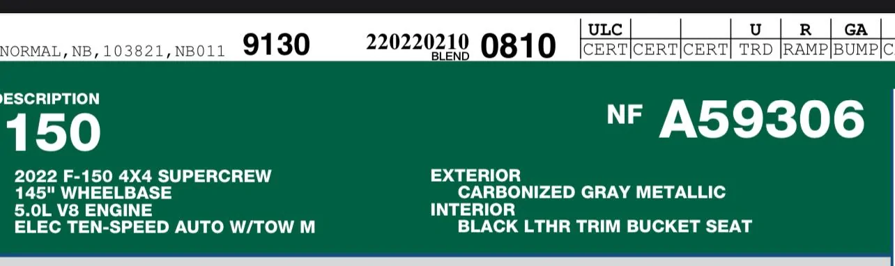 Ford F-150 Blend date to delivery, how long? 02E7A085-08E8-4EEA-8B8F-3E246CD7735F