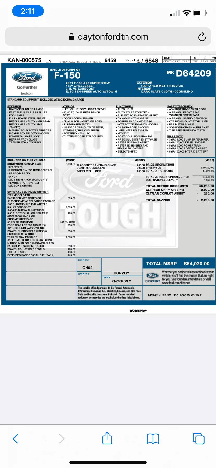 Ford F-150 How many days since you ordered (still waiting on delivery) thread 080EC37C-AD40-4056-B3A7-07E6F61B2855