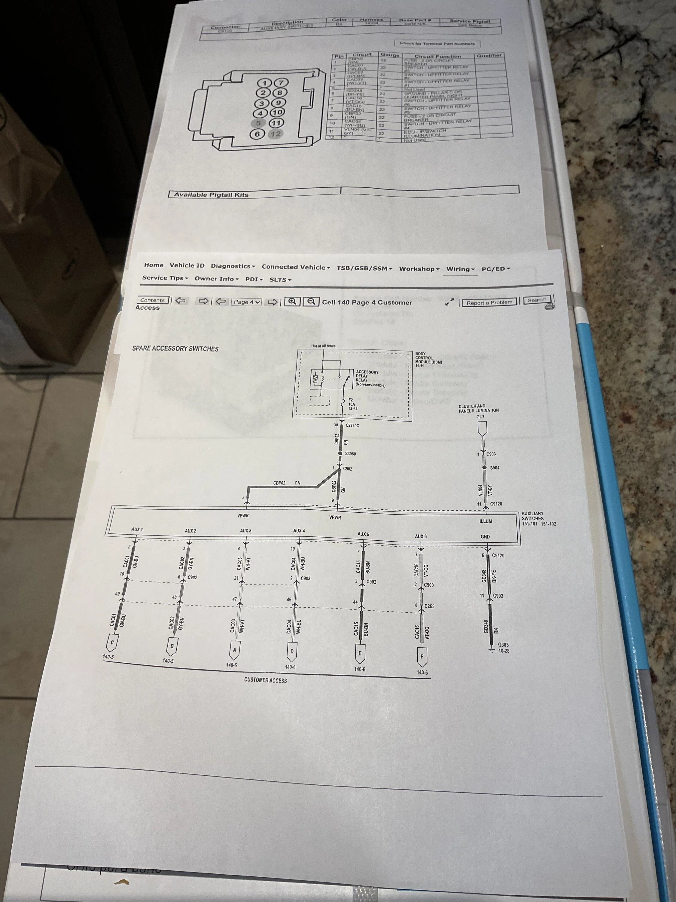 Ford F-150 Upfitter Switch installation 0878926F-B412-4BF1-8157-9FD2B23F9947