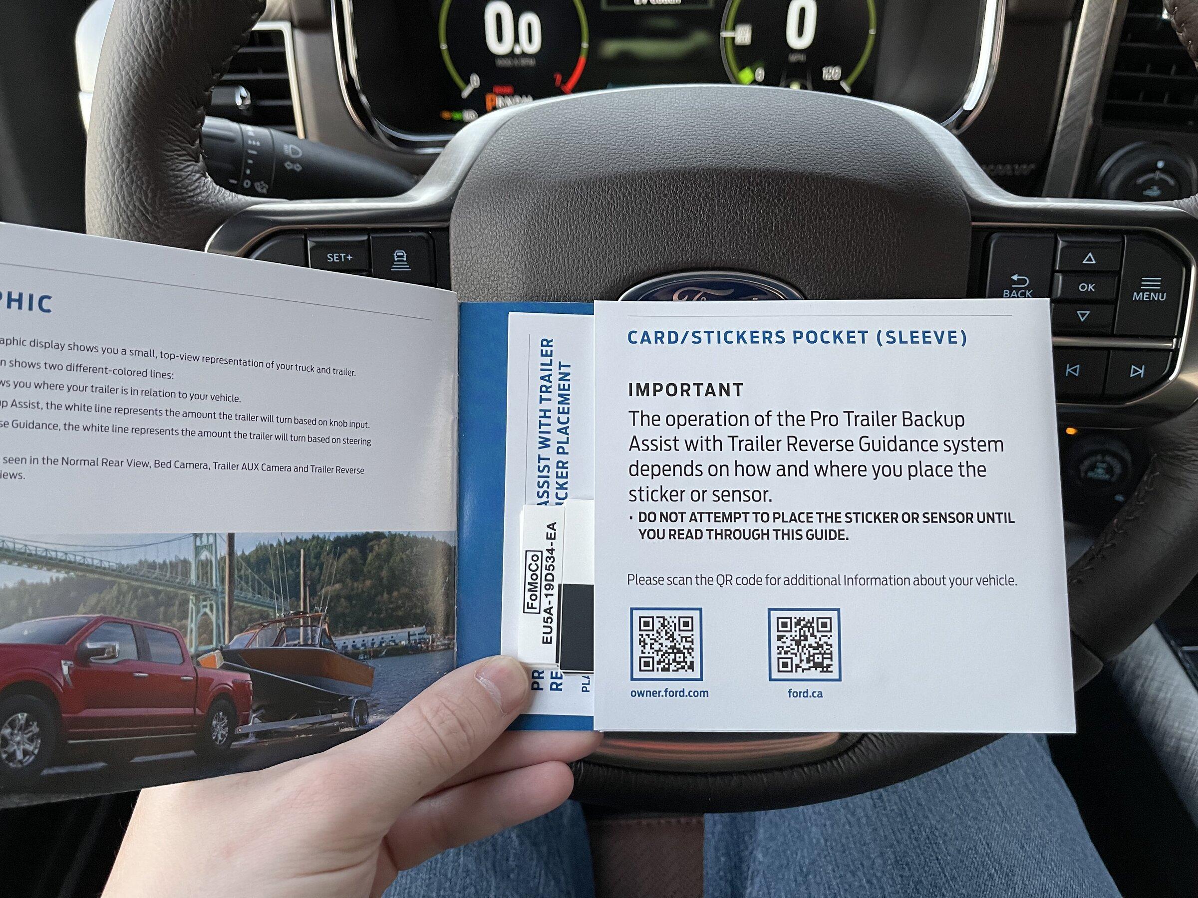 Ford F-150 Pro Trailer back up assist stickers 0F4D4375-9576-4913-8A93-A2ABDE9055DA