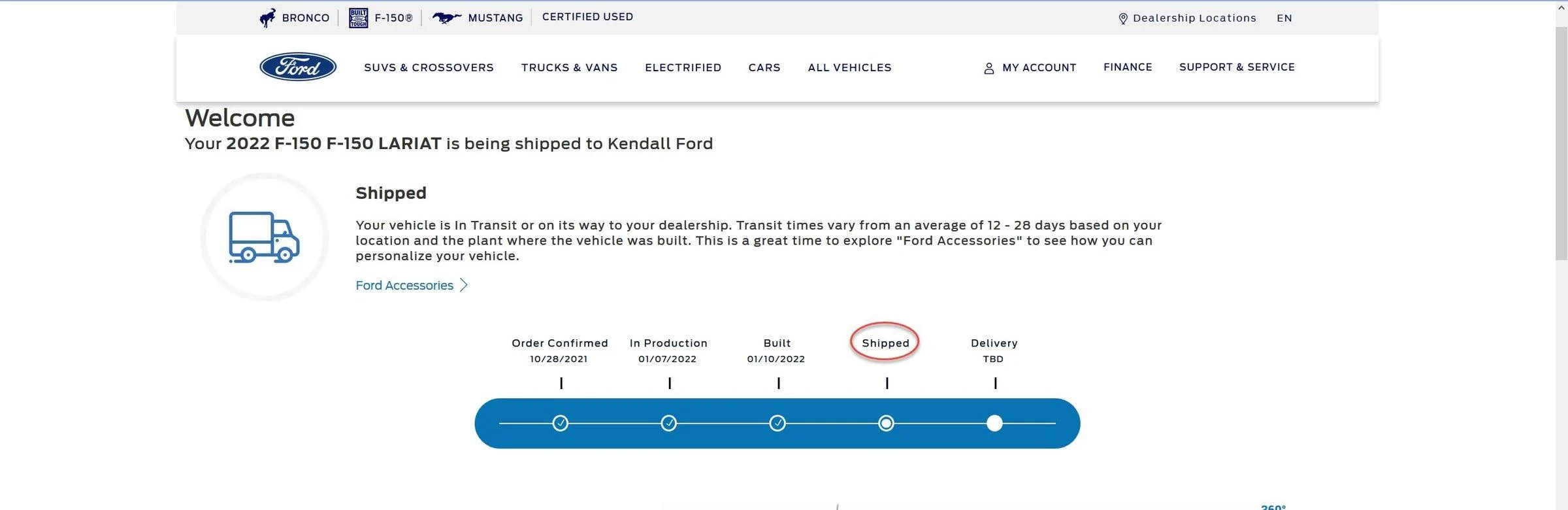 Ford F-150 01/03/22 Build Week 10
