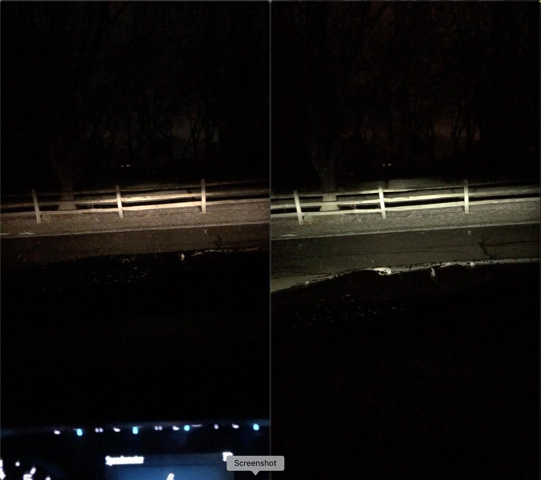 Ford F-150 Halogen vs LED headlights on 2021 F-150 -- real world comparison pics 10