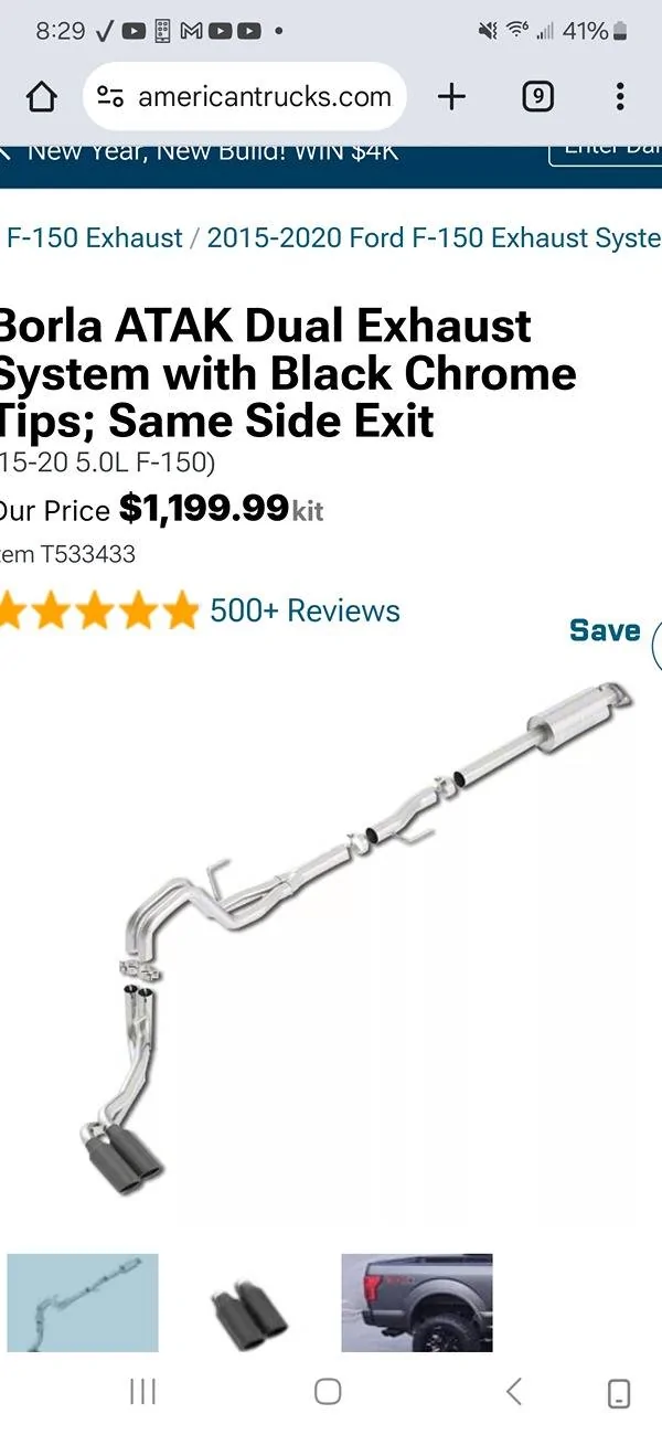 Ford F-150 Borla atak on the f150 v8 1000000241