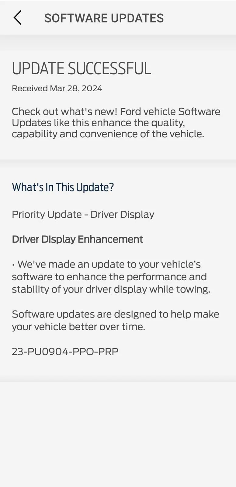 Ford F-150 OTA Update - 23-PU0904-PPO-PRP 1000002299