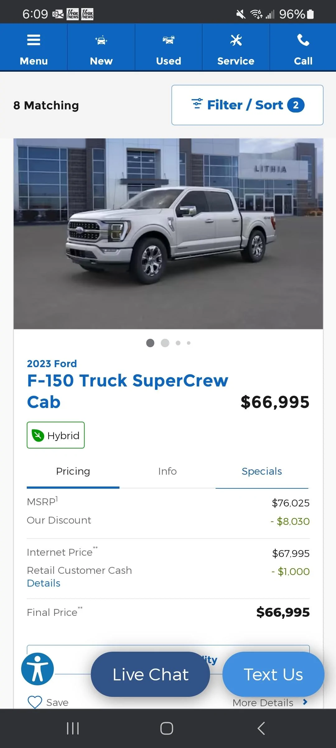 Ford F-150 2023 Platinum Pricing Feedback 1000007226