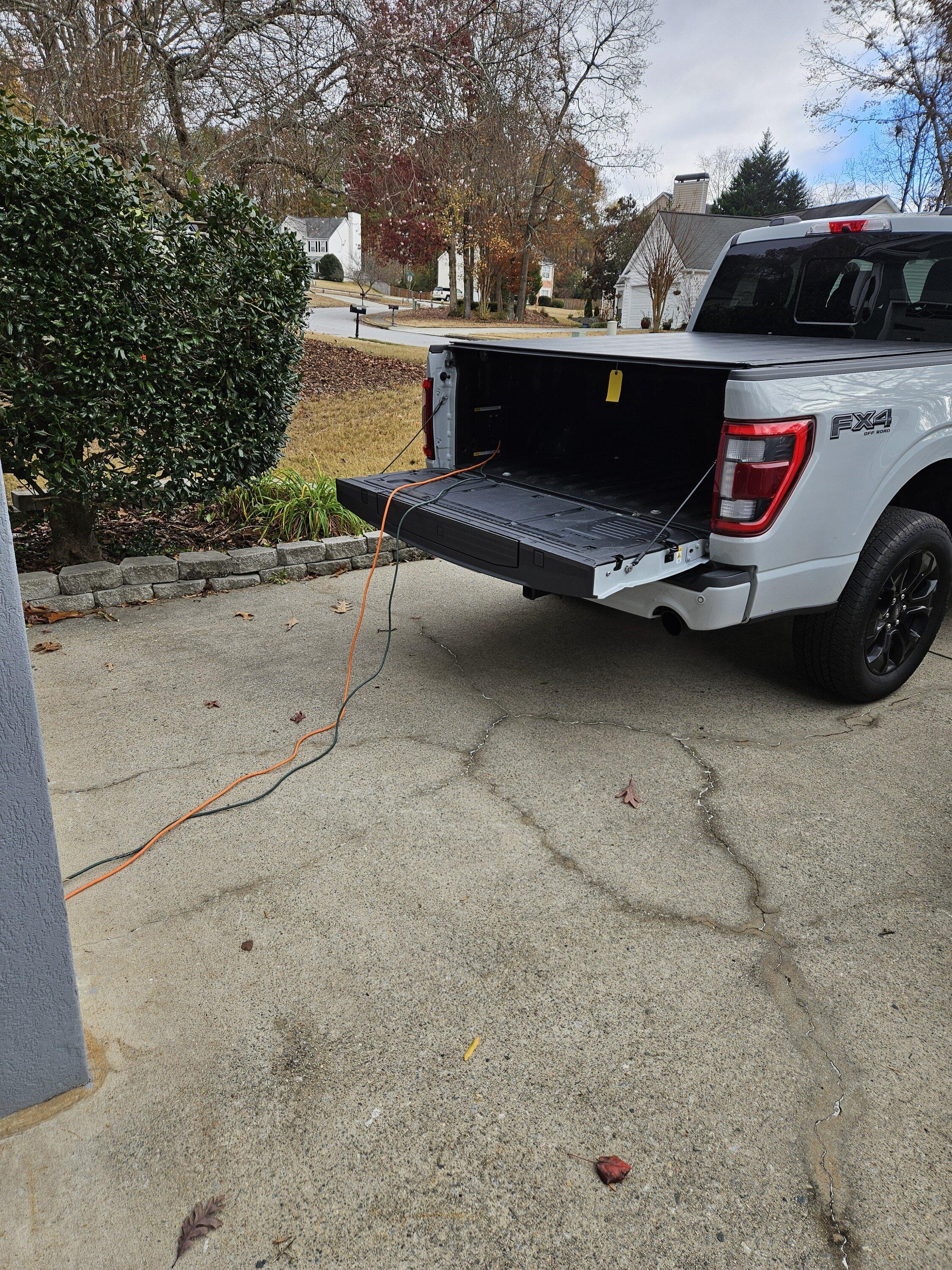 Ford F-150 Powerboost Pro Power Onboard saves Thanksgiving. 1000007860