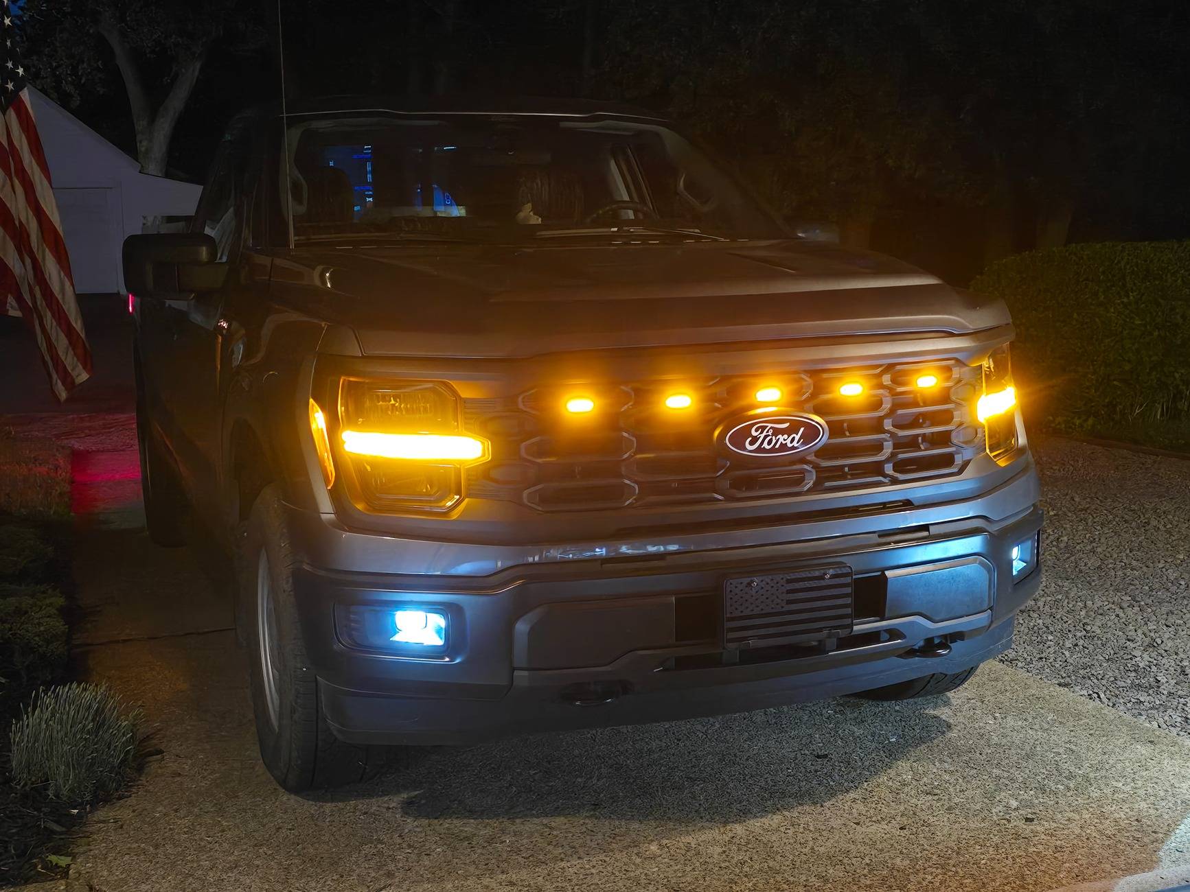 Ford F-150 2025 Tremor- adding Raptor style grill lights 1000014929