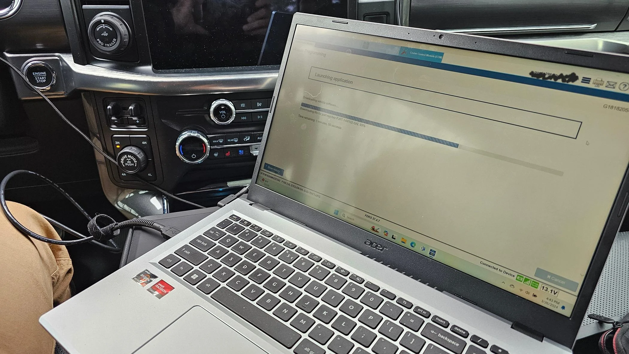 Ford F-150 ECU module programming guide using FDRS 1000022863