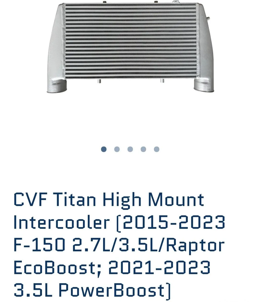 Ford F-150 New CV Fabrication high mount IC and CAI 1000023975