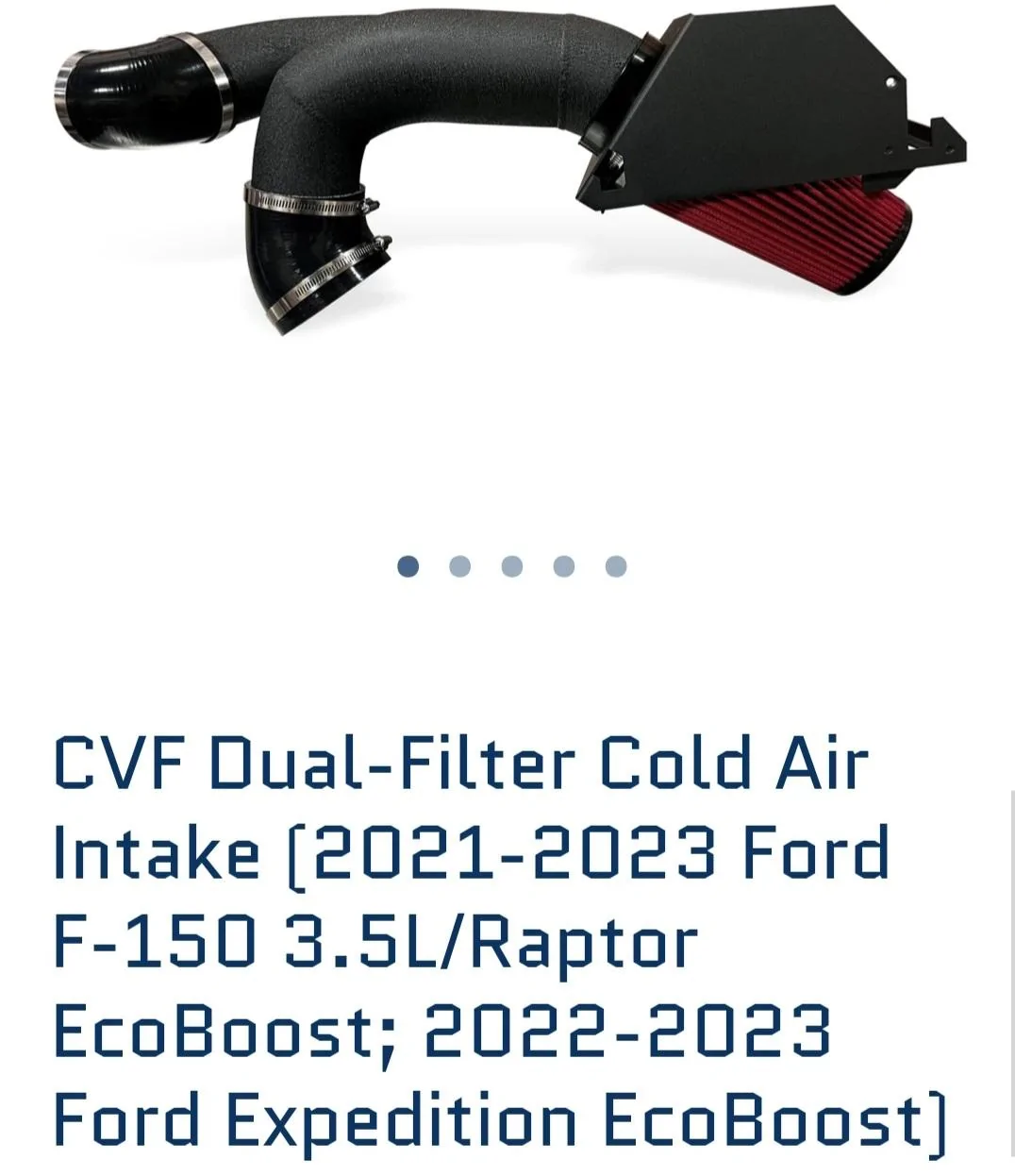 Ford F-150 New CV Fabrication high mount IC and CAI 1000023976