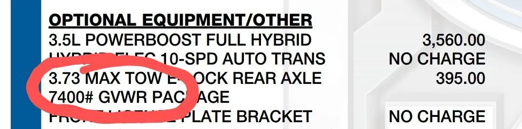 Ford F-150 Max Tow Option, $395 1000051736