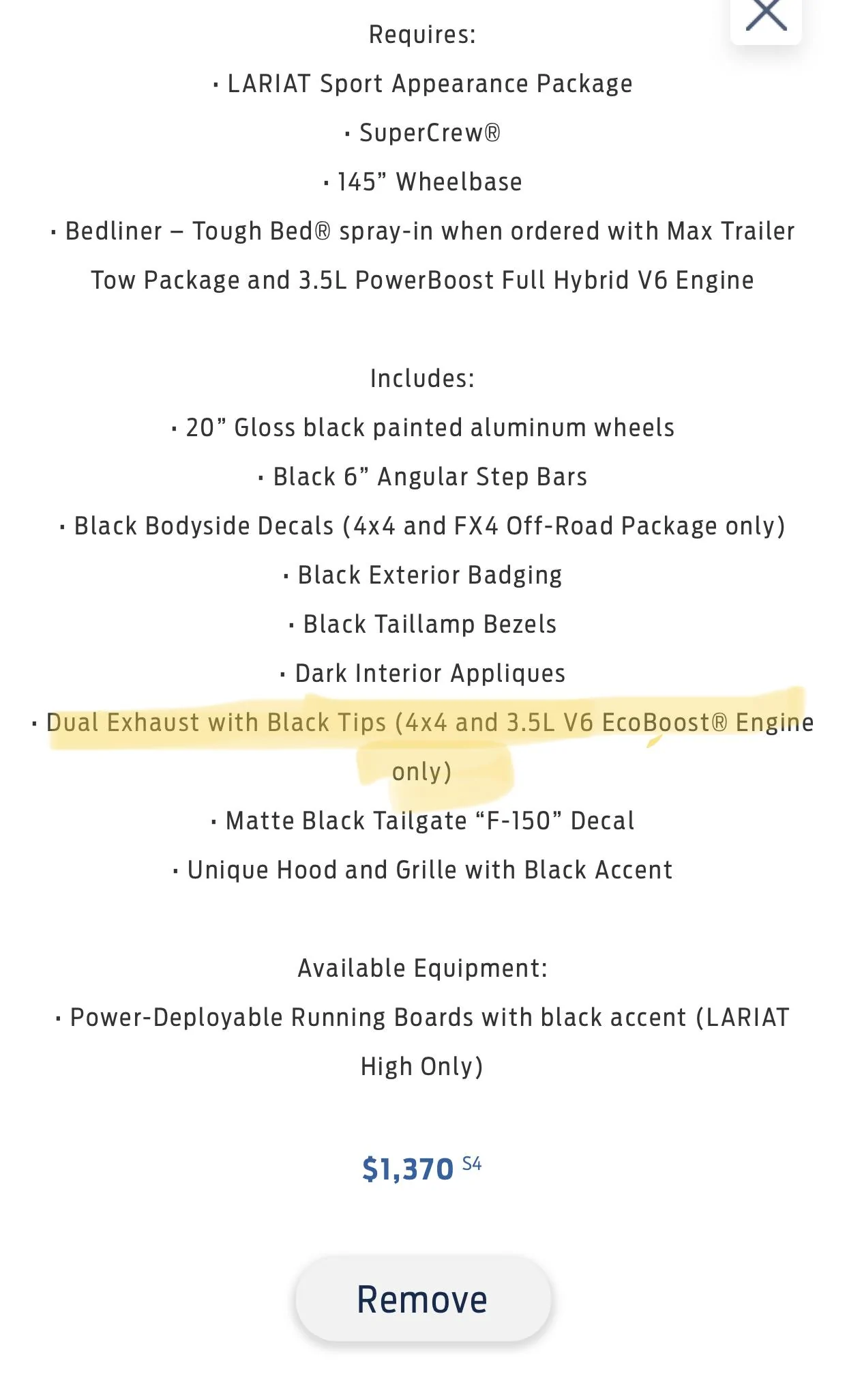 Ford F-150 '23 PB BAP come with duals? 105634AA-6E2A-407B-B5DC-494F65766163