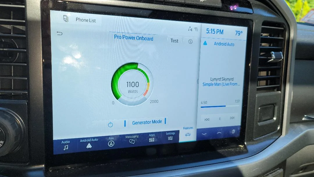 Ford F-150 power boost and skil saw 1100