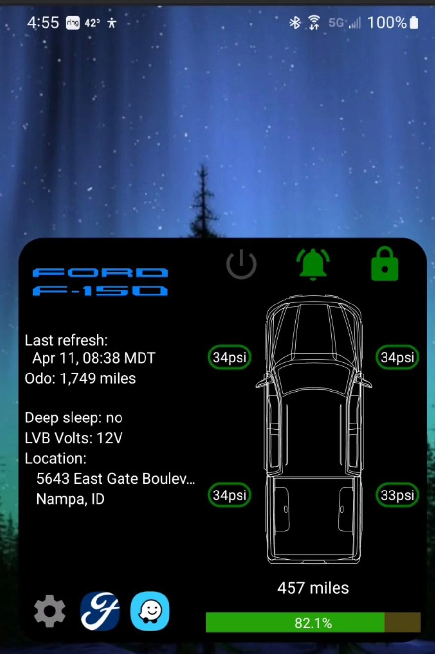 Ford F-150 Android widget 150 widgit