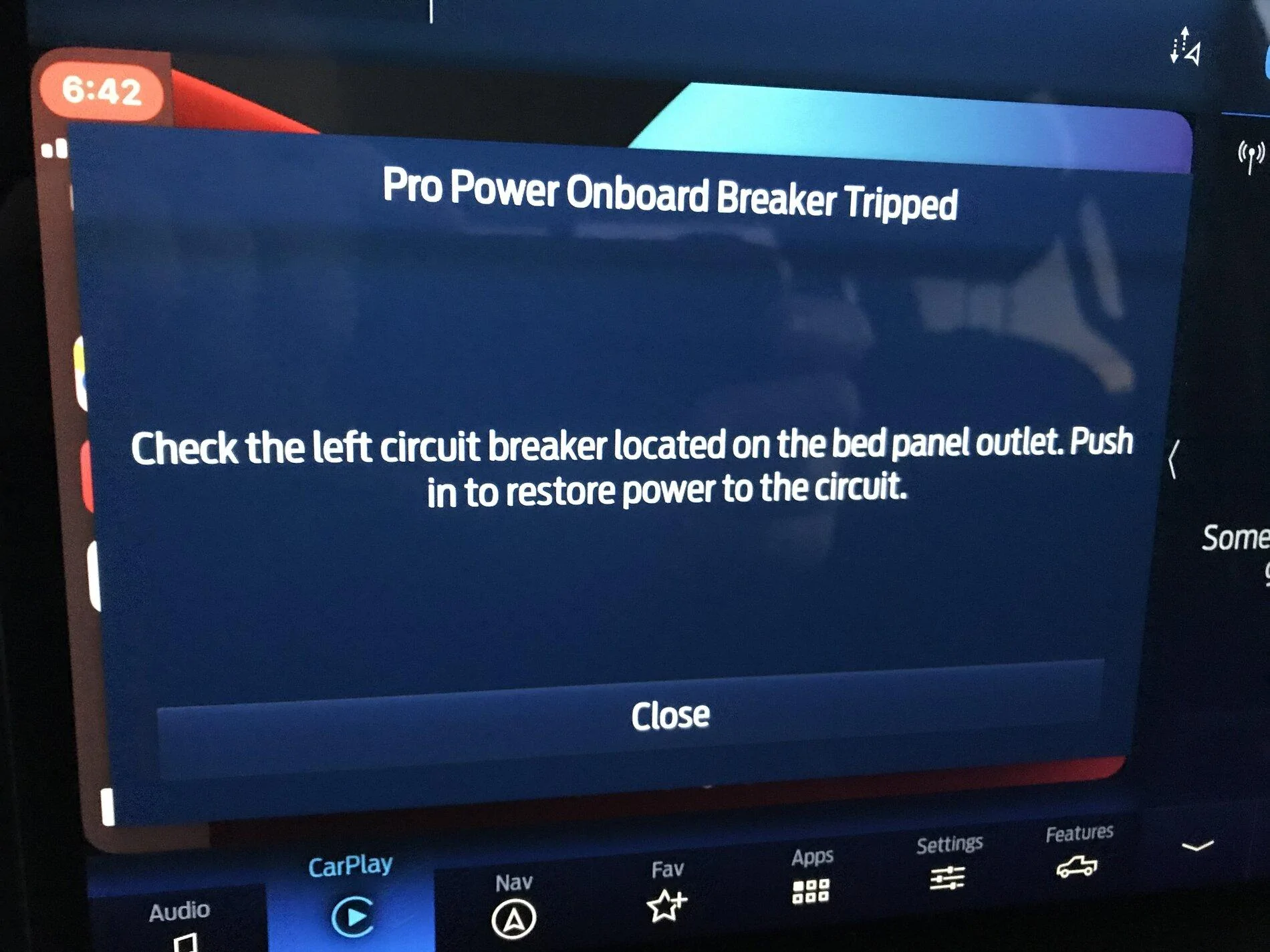 Ford F-150 Pro Power Onboard Breaker Tripped 151B7952-95F7-4FDC-AC87-60521D781485