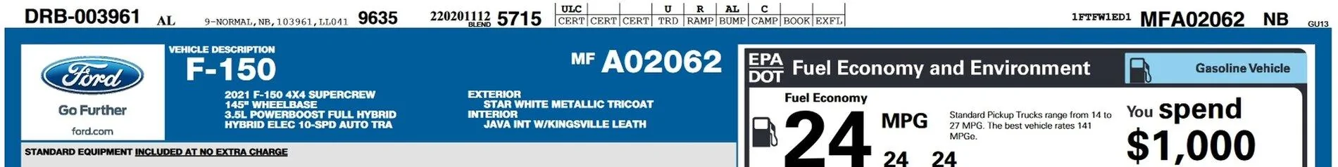 Ford F-150 Window Stickers Explained 1605732058424