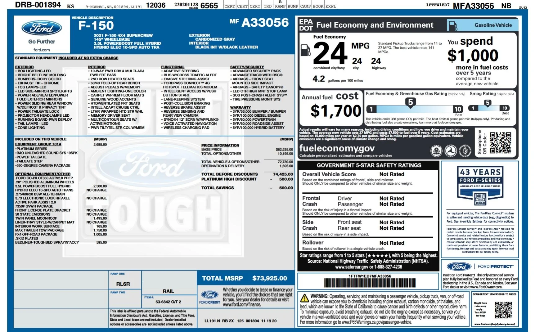 Ford F-150 2021+ F-150 Orders Tracking List & Stats [Enter Yours!] 1607574588459
