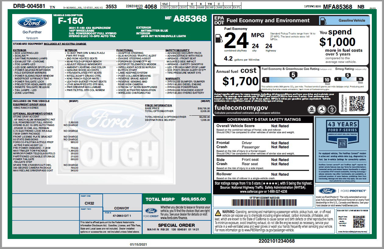 Ford F-150 2021+ F-150 Orders Tracking List & Stats [Enter Yours!] 1610722558133