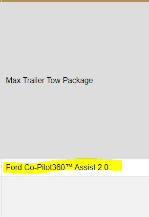 Ford F-150 Co-Pilot Active Prep line item missing? 1611084658645