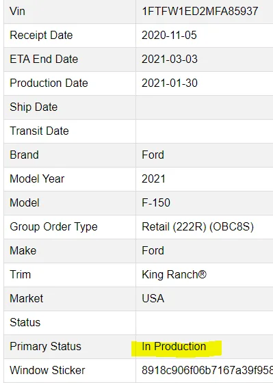 Ford F-150 Next Week 2/1 Builds 1612850946732
