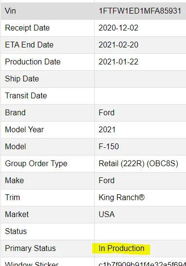 Ford F-150 Next Week 2/1 Builds 1612850972378