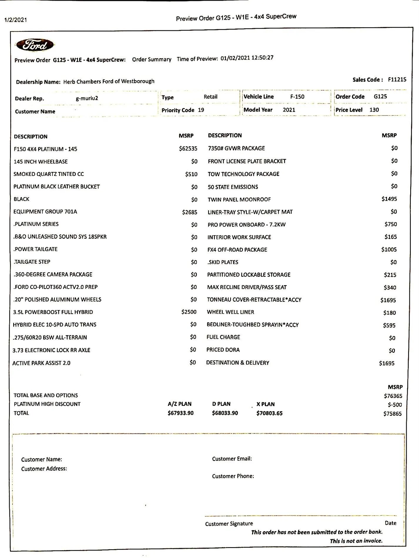 Ford F-150 Got my VIN and Build Date - That was fast 1612903732093