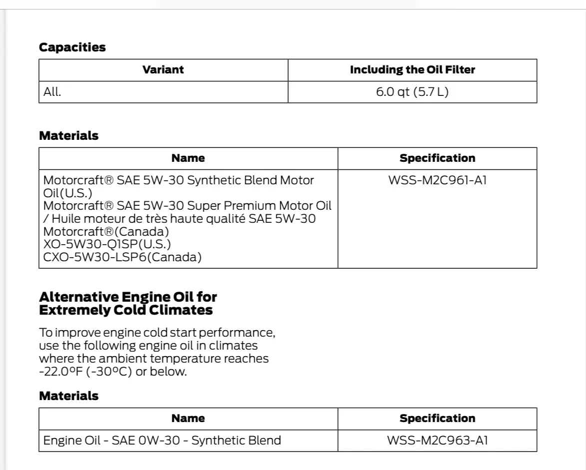 Ford F-150 Powerboost engine oil? 1613137976663