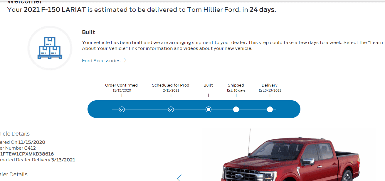 Ford F-150 2/8 builds 1613598616976