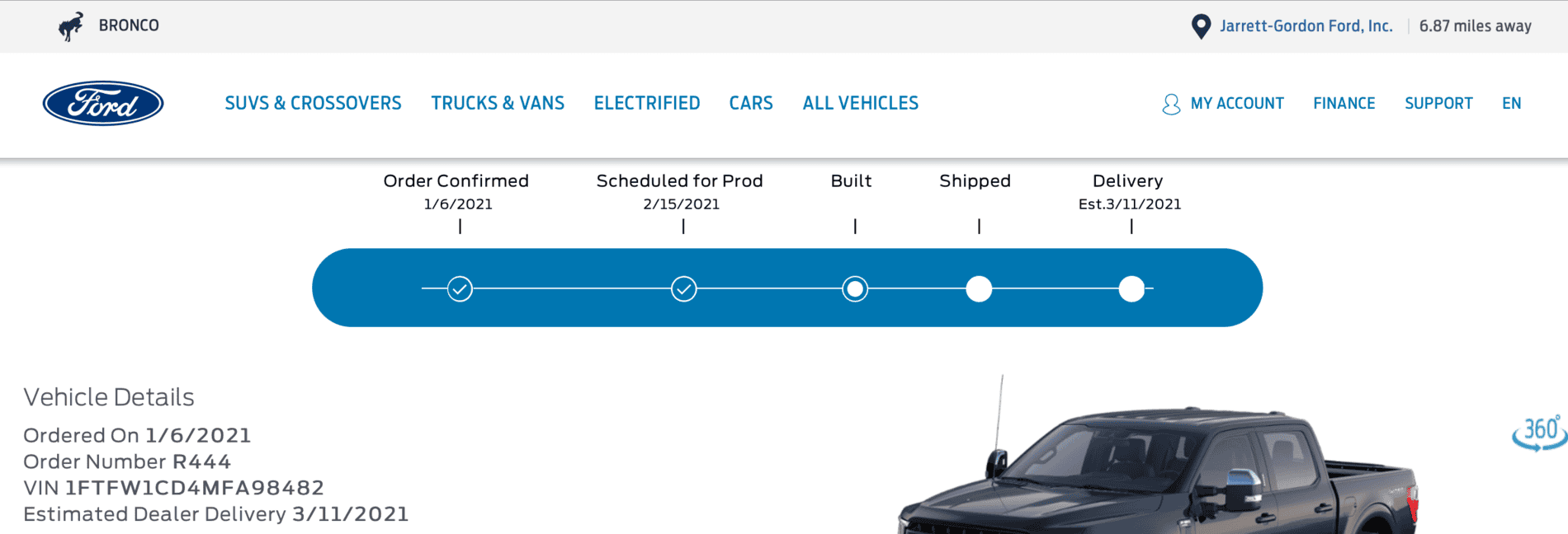 Ford F-150 2/8 builds 1614010706753