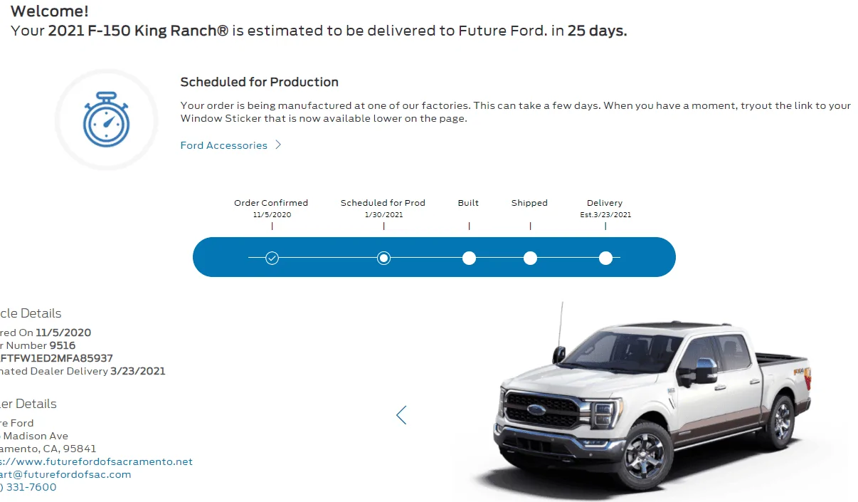 Ford F-150 2/8 builds 1614362426548