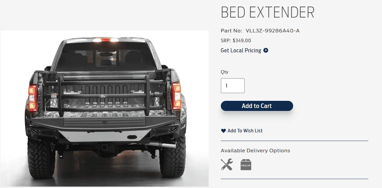 Ford F-150 "Ford" Bed extender made by AMP 1616772105865