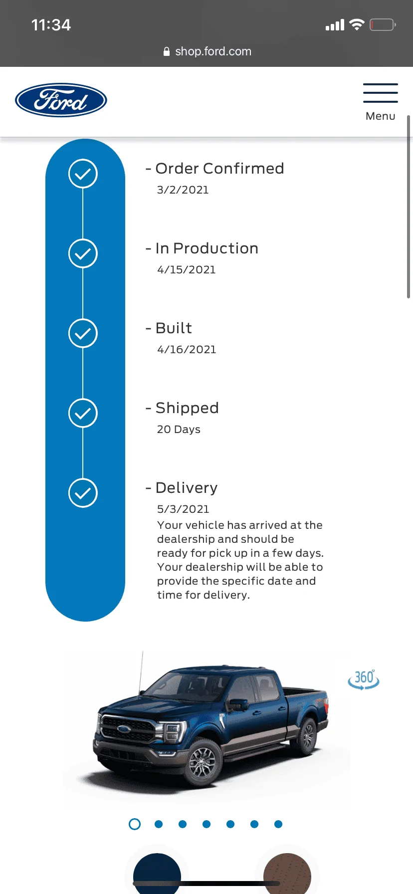 Ford F-150 How many days since you ordered (still waiting on delivery) thread 1620110148490