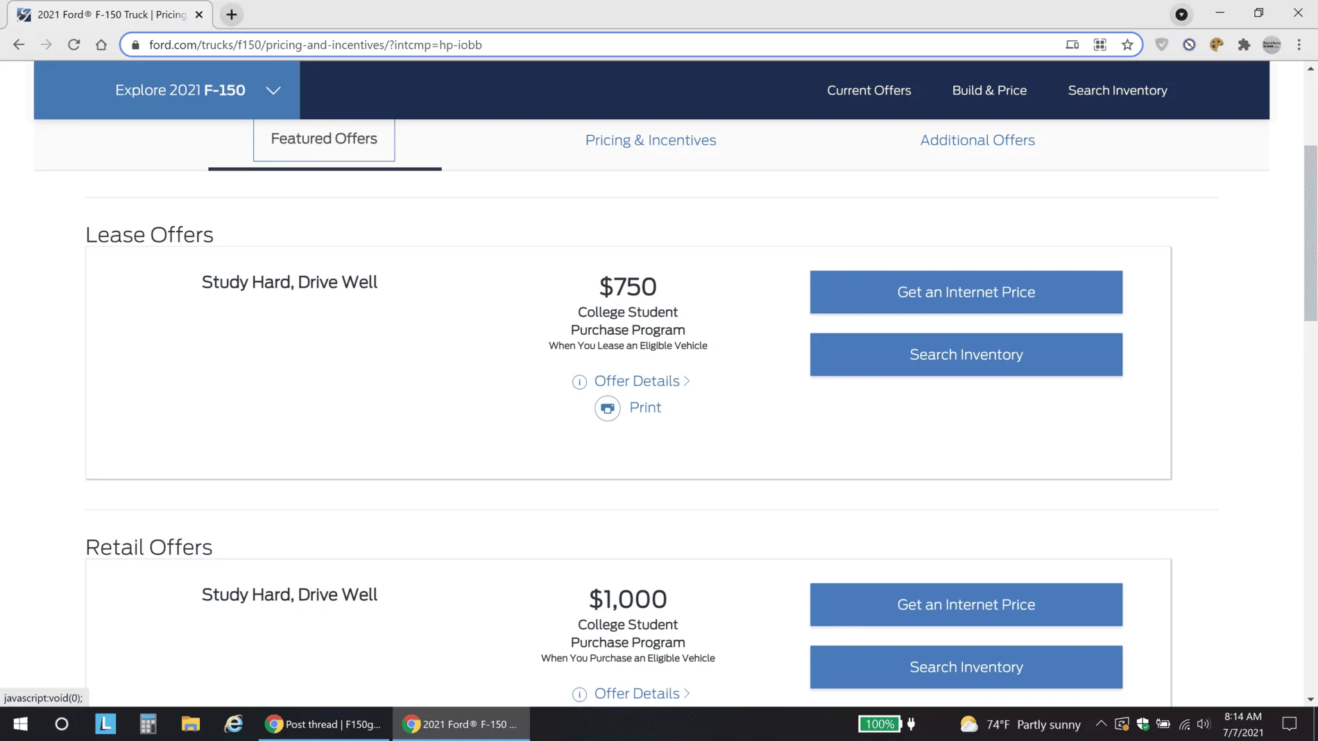 Ford F-150 All F150 Price Incentives are gone !?? 1625660096902