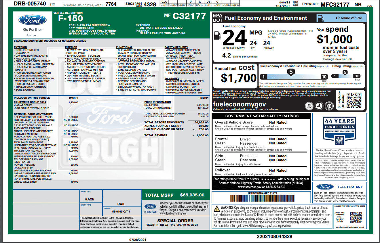 Ford F-150 8/2 Build Week 1627523220540