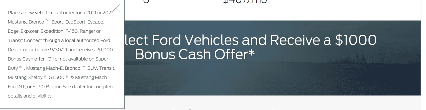 Ford F-150 Incentive and Offers from Ford 1629336832587