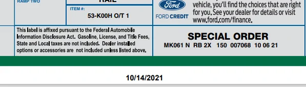 Ford F-150 10/11 Build Week 1634232747314