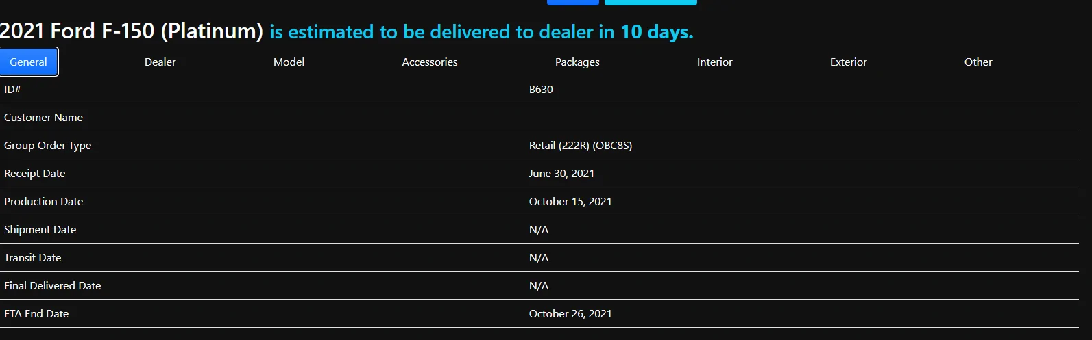 Ford F-150 10/11 Build Week 1634435532685