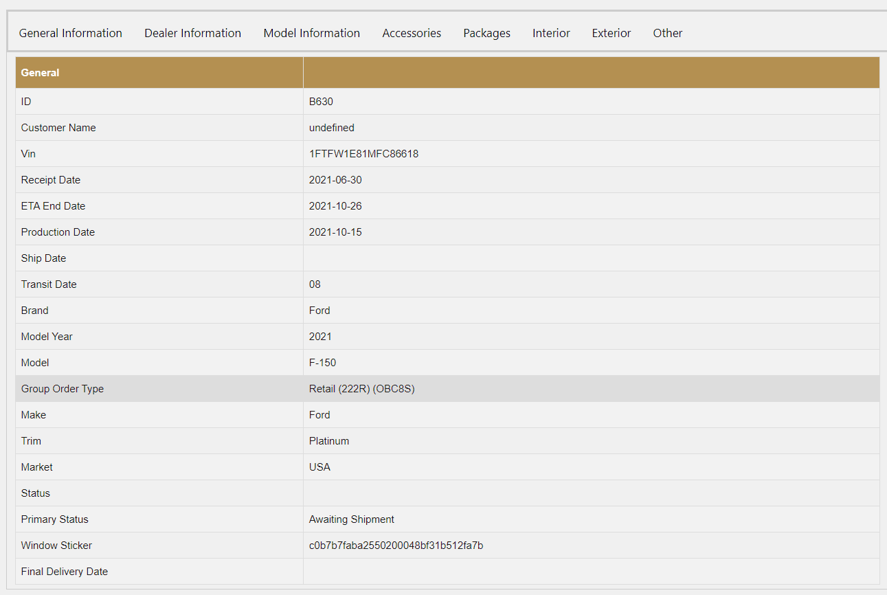 Ford F-150 10/11 Build Week 1634651243567