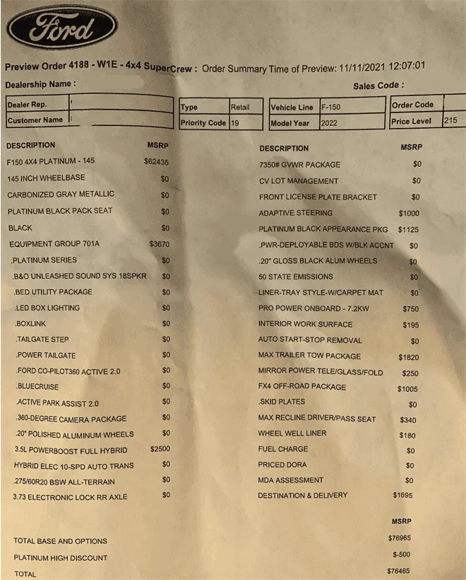 Ford F-150 2021+ F-150 Orders Tracking List & Stats [Enter Yours!] 1637023682179