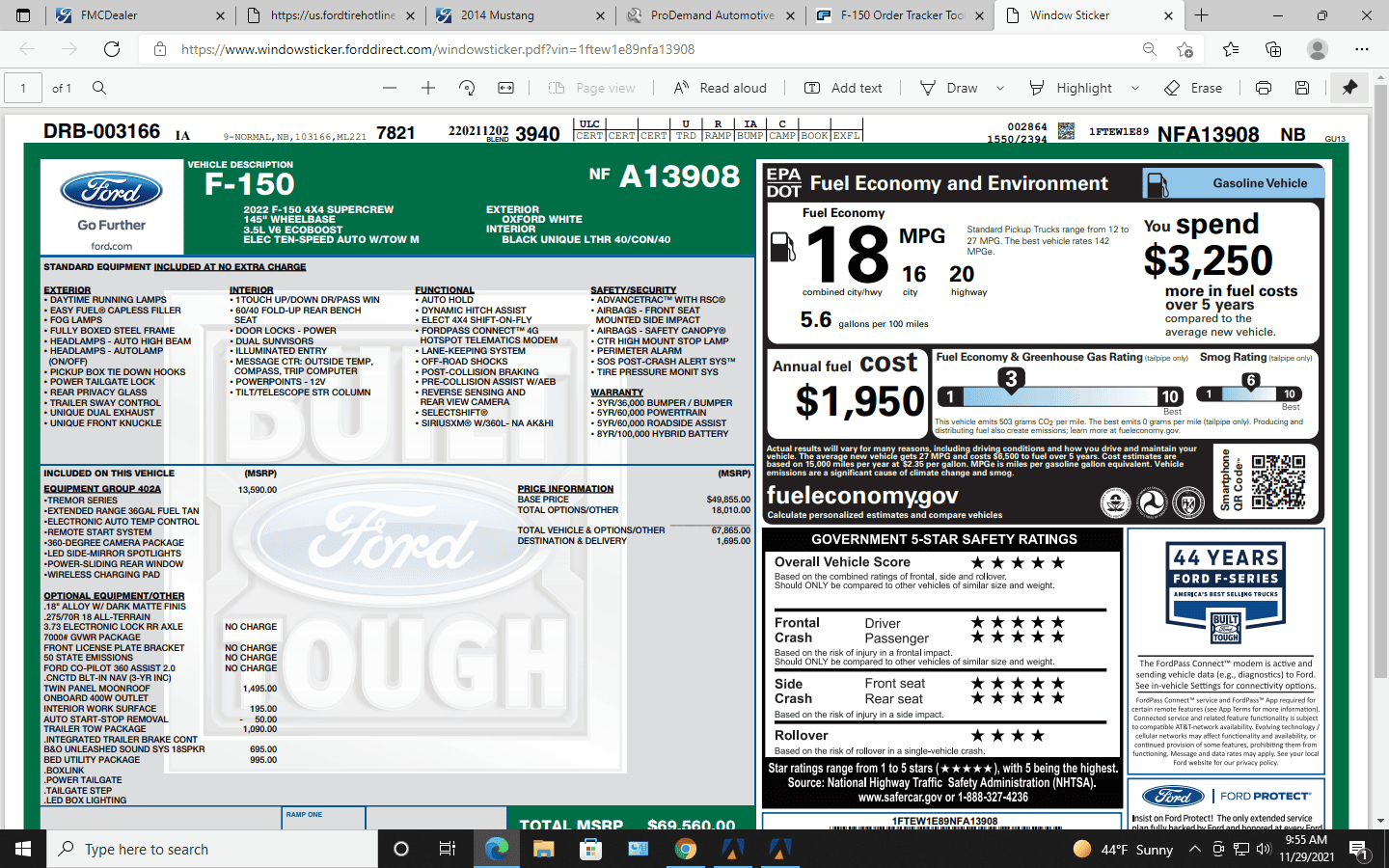 Ford F-150 11/29 Build Week 1638201402797