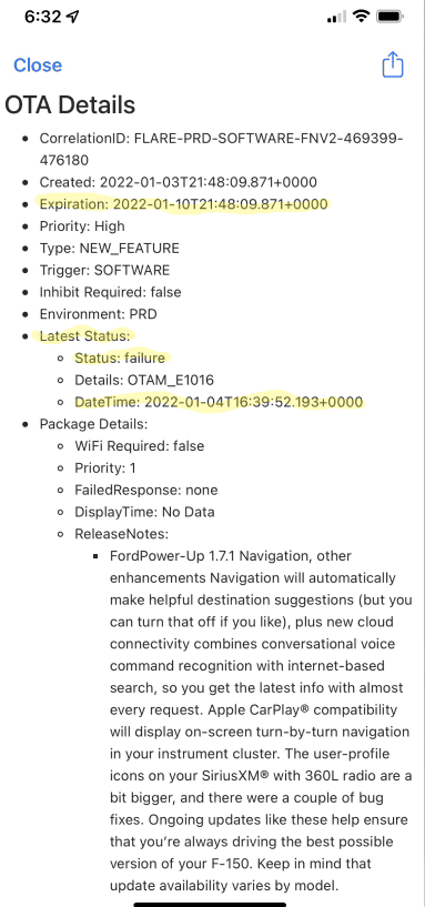 Ford F-150 FordPass Widget - Need help understanding OTA API Info 1641429786066