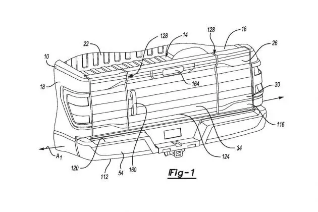 Ford F-150 Ford Files Patent For Multifunction Tailgate 1642009686970