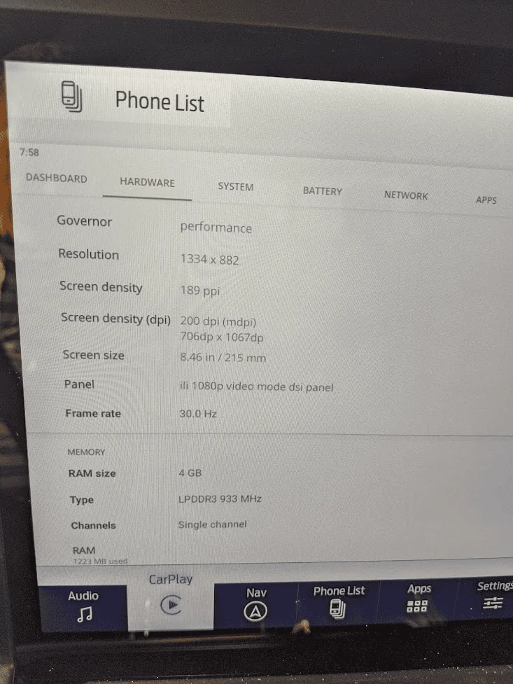 Ford F-150 Sync 4 screen technical specs 1643823431628