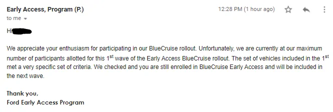 Ford F-150 Final Steps to Bluecruise email 1646948890323