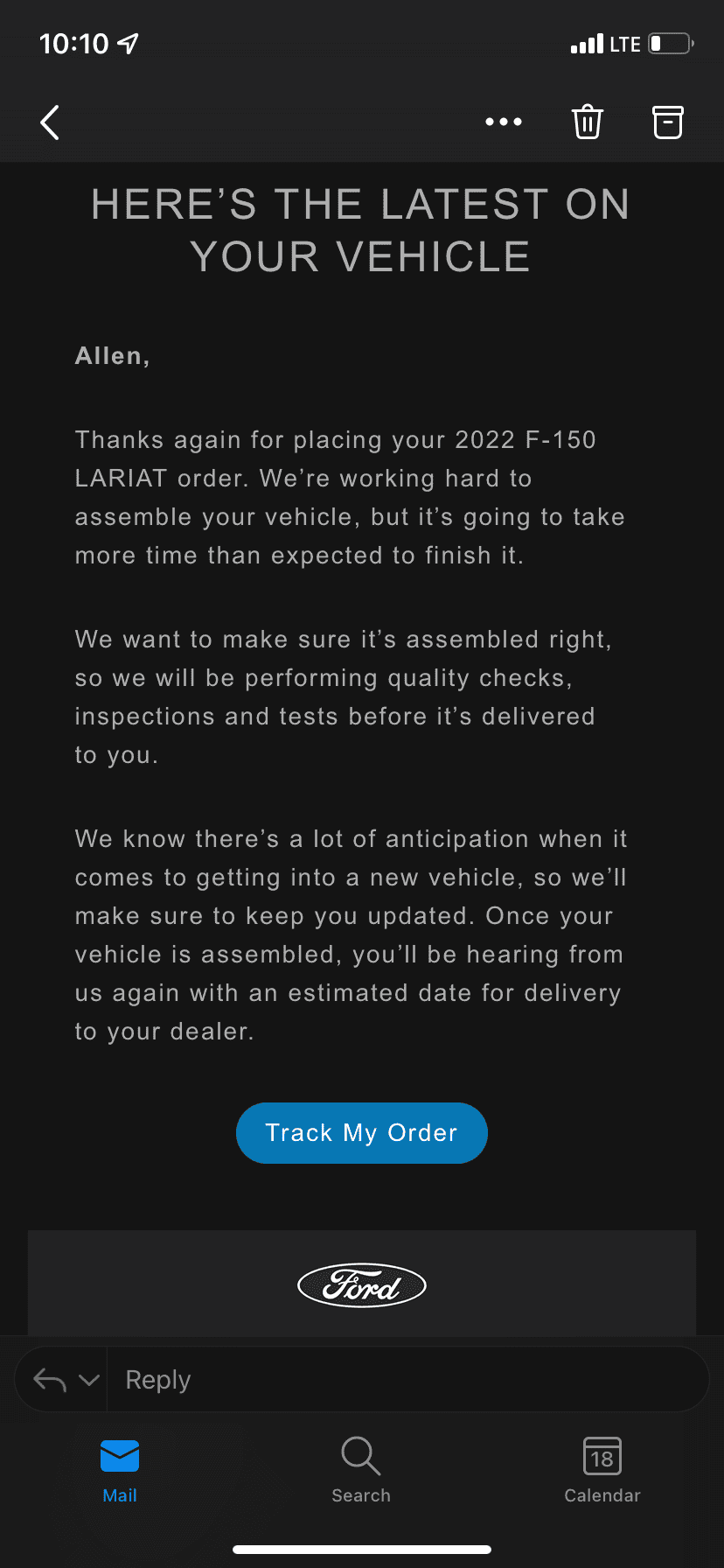 Ford F-150 01/24/2022 Build Week 1647659419527