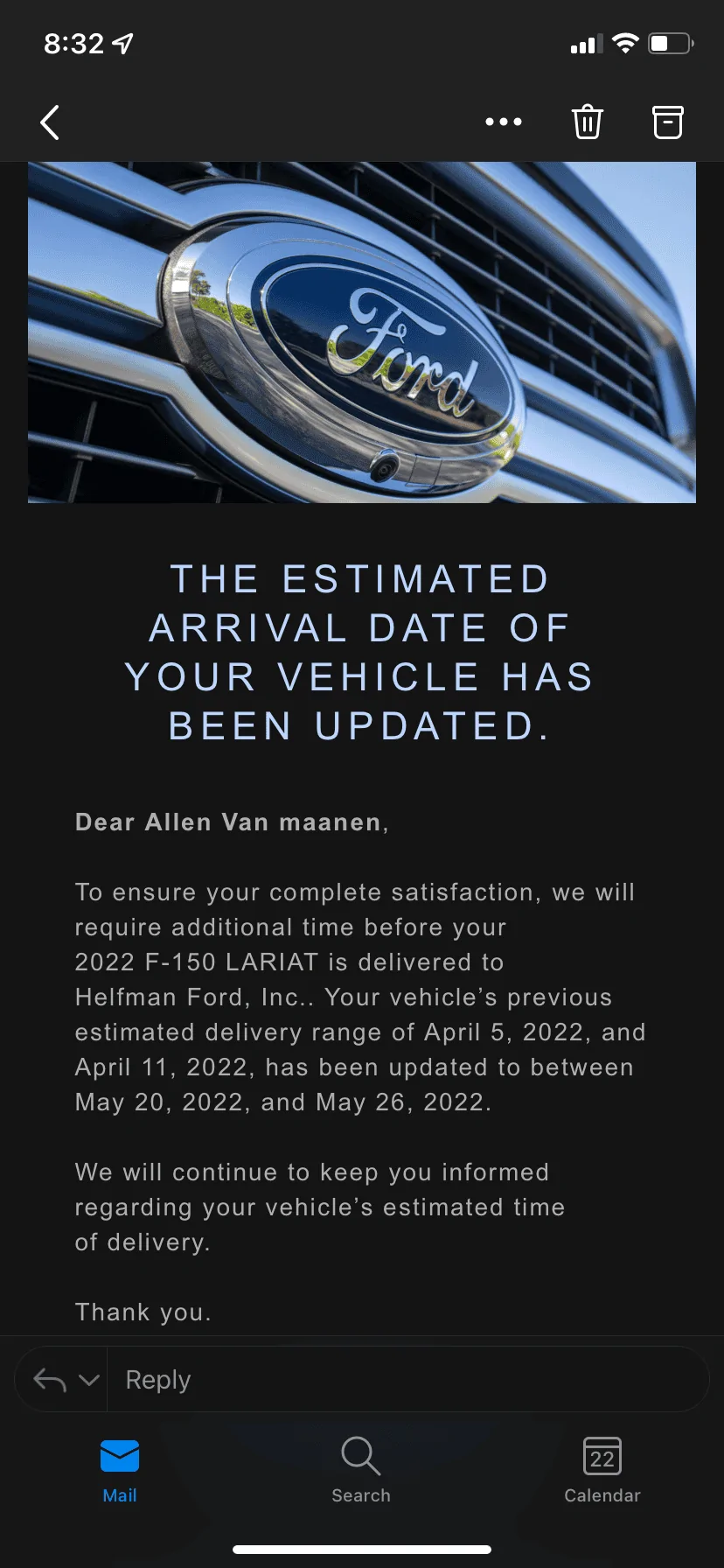 Ford F-150 01/24/2022 Build Week 1647999338303