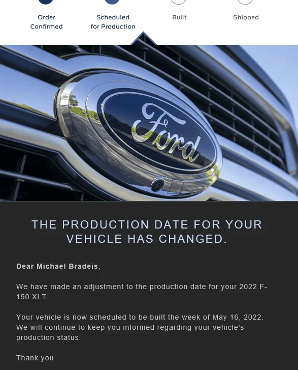 Ford F-150 2022 F150 Orders placed in January 2022 1649985118563