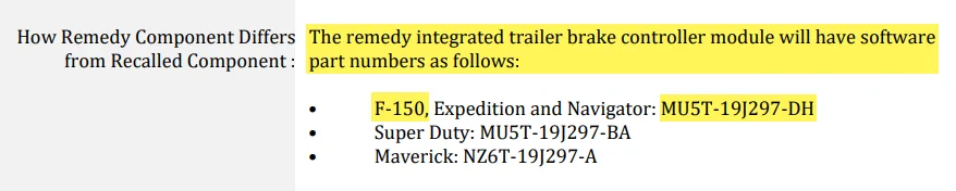 Ford F-150 Recall: REPROGRAM INTEGRATED TRAILER RELAY MODULE (Campaign/NHTSA#
22S17/22v193) 1651141724229
